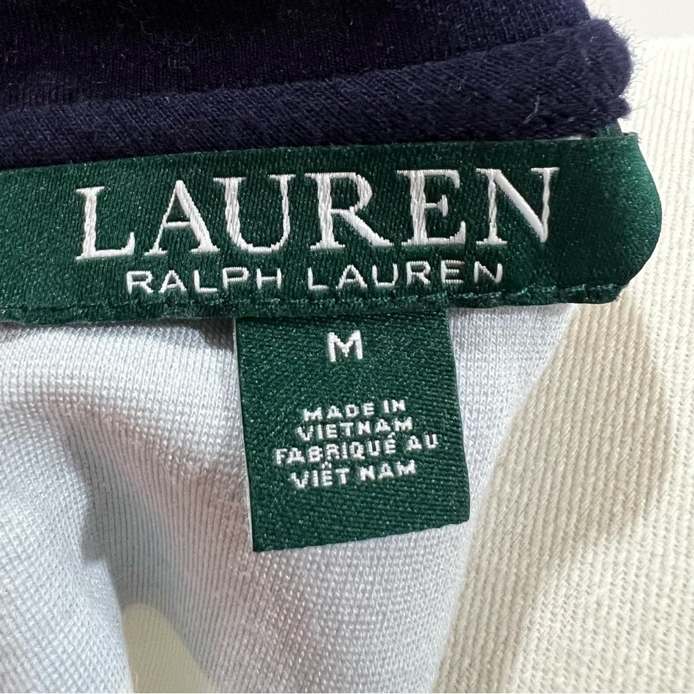 Lauren Ralph Lauren Striped Shift Ruffle Sleeve Casual Summer Dress Size M - Picture 8 of 12